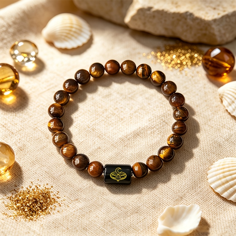 Women's Stretch Bracelet with Moon Leaf Design, Boho Style